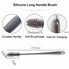 Silicone Bottle Cleaning Brush With Long Handle – Grey