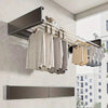 Folding Aluminum Clothes Drying Rack – Black Wall-Mounted Rack, 80 cm