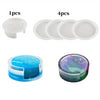 Silicone Coaster Mold Set with Holder Mold – Square & Round Resin Coaster Molds