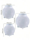 3pcs Crystal Ball Silicone Mold Set – Seamless 3D Round Resin Casting Molds in 3 Sizes
