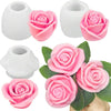 3pcs Rose Silicone Mold Set – 3D Rose Candle, Soap & Resin Molds in 3 Designs