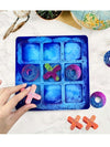 Tic-Tac-Toe Resin Mold Set – Large & Small Board Molds with X and O Pieces