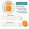 Silicone Soap Log Mold – Round & Heart Shapes in Small, Medium & Large Sizes