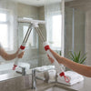 Window Glass Cleaner Wiper With Extendable Handle – White & Red, 36 cm to 58 cm
