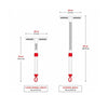 Window Glass Cleaner Wiper With Extendable Handle – White & Red, 36 cm to 58 cm