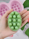 4-Cavity Oval Textured Craft Mold – Blue or Pink