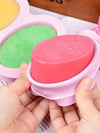 4-Cavity Oval Textured Craft Mold – Blue or Pink