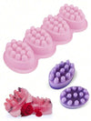 4-Cavity Oval Textured Craft Mold – Blue or Pink