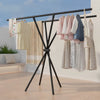 Heavy Quality Iron Cloth Rack for Home and Bedroom Storage – Black Foldable Tripod Stand