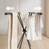 Heavy Quality Iron Cloth Rack for Home and Bedroom Storage – Black Foldable Tripod Stand