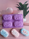 4-Cavity Olive Branch Design Craft Mold – Purple