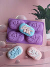 4-Cavity Olive Branch Design Craft Mold – Purple