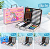53 Piece Unicorn Art Set with Colour Pencils, Paints & Brushes