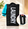 Black Laundry Bag with Carry Handles - Foldable Foamic Laundry Basket