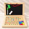 Children's Wooden 2-in-1 Chalkboard & Alphabet Puzzle Learning Board