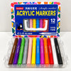 GuoShan Acrylic Markers – 12 Colors, No. 6868