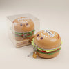 Hamburger-Shaped Coin Bank with Lock & Key – Cute Face Design