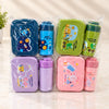 Kids Lunch Box and Water Bottle Set with Cute Character Designs
