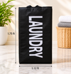 Black Laundry Bag with Carry Handles - Foldable Foamic Laundry Basket