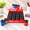 Pencil Sharpener – Red, Blue & Grey | Compact Stationery Sharpener