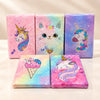Plush Fur Cover Notebook – Unicorn, Cat & Ice Cream Designs