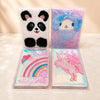 Plush Fur & Glitter Cover Diary – Panda, Character, Rainbow & Unicorn Designs