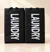 Black Laundry Bag with Carry Handles - Foldable Foamic Laundry Basket