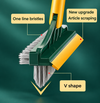 idealancy 2-in-1 Floor Scrub Brush with Squeegee – Green & Yellow, Long Handle