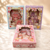 Vintage Illustrated Girl Gift Box Stationery Set – Floral & Ribbon Design